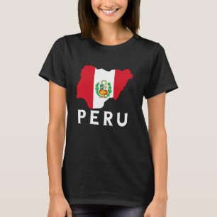 T-shirt Drapeau péruvien Carte Pérou Racines péruviennes P