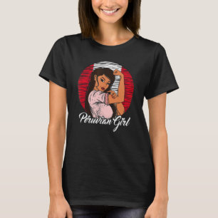 T-shirt Drapeau péruvien Pérou Peruvienne fille