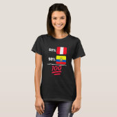 T-shirt Drapeau péruvien plus équatorien (Devant entier)