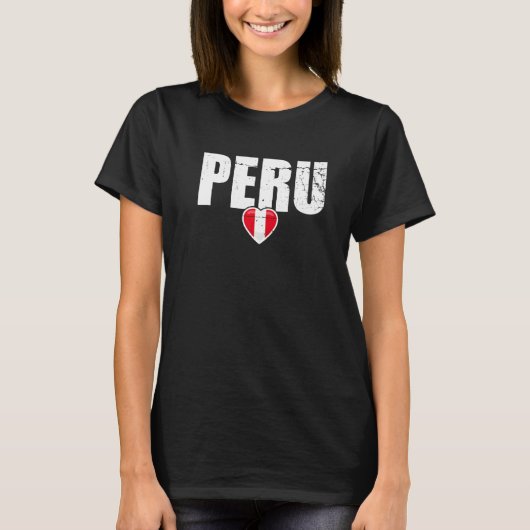 T-shirt Drapeau péruvien Vintage (Devant)
