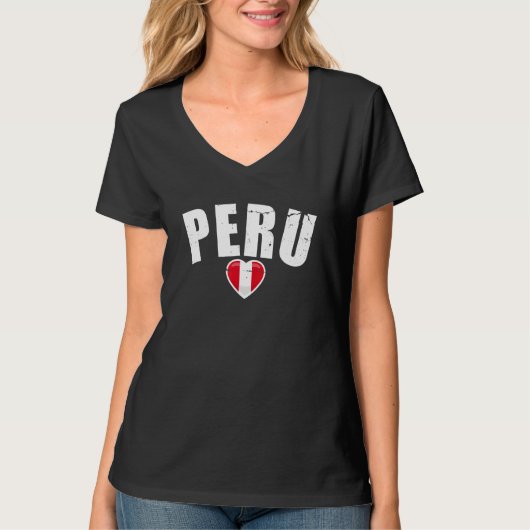 T-shirt Drapeau péruvien Vintage 5 (Devant)