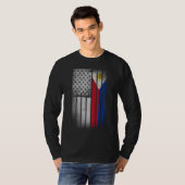 T-shirt Drapeau philippin américain (Devant entier)