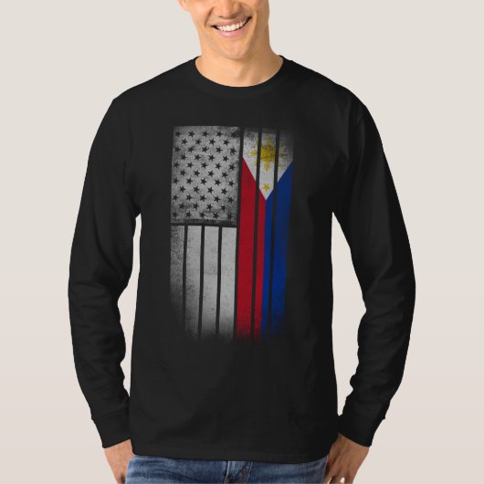 T-shirt Drapeau philippin américain (Devant)