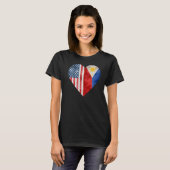 T-shirt Drapeau philippin américain des Philippines (Devant entier)