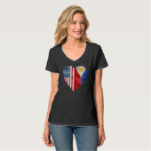 T-shirt Drapeau philippin américain des Philippines (Devant entier)