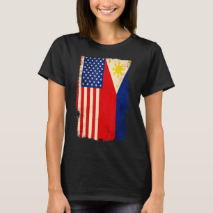 T-shirt Drapeau philippin américain Philippines Amérique É