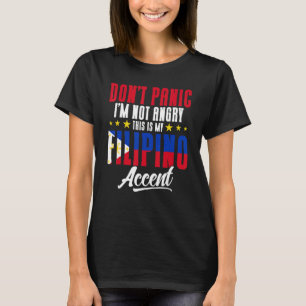 T-shirt Drapeau philippin Mon accent philippin Pinoy phili
