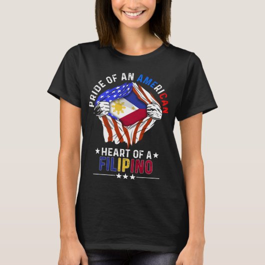 T-shirt Drapeau phillipines américaines (Devant)