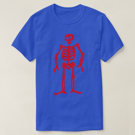 T-shirt Drapeau pirate Pirate Drapeau squelette rouge bas (Design devant)