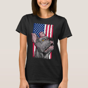 T-shirt Drapeau Pit Bull Terrier Amoureux de les chiens Am