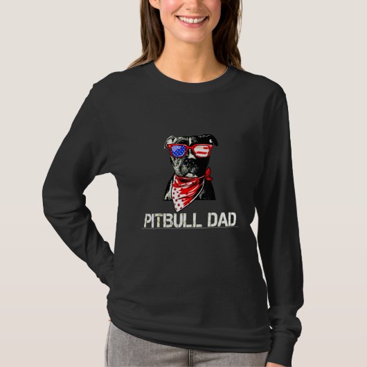 T-shirt Drapeau Pitbull 4 juillet Pitbull (Devant)
