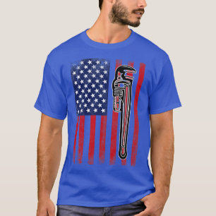 T-shirt Drapeau Plomber Plumber USA (2)