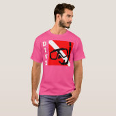 T-shirt Drapeau Plongée Scuba Diver Down (Devant entier)