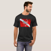 T-shirt Drapeau Plongée Snorkel Dive Masque Plongée Plongé (Devant entier)