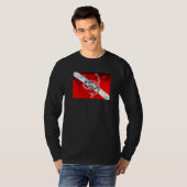 T-shirt Drapeau Plongée Snorkel Dive Masque Plongée Plongé (Devant entier)