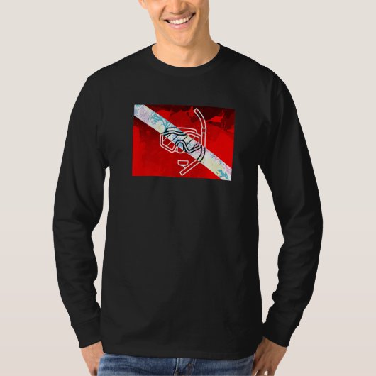 T-shirt Drapeau Plongée Snorkel Dive Masque Plongée Plongé (Devant)