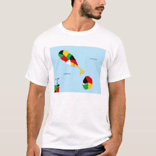 T-shirt drapeau politique de carte de pays du kitts Niév