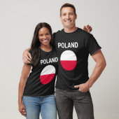 T-shirt Drapeau Pologne Moderne (Unisexe)