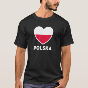 T-shirt Drapeau Pologne Polska Rouge et Blanc