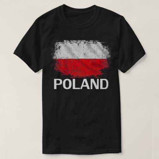 T-shirt Drapeau Pologne vintage pour cadeau polonais (Design devant)