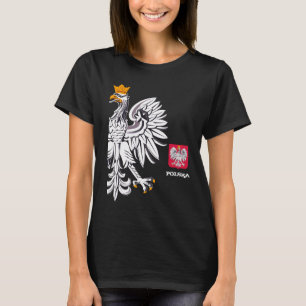 T-shirt Drapeau polonais, aigle et mode Polska /sports