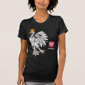 T-shirt Drapeau polonais, Aigle & Pologne mode Polska /spo (Devant)
