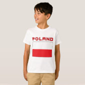 T-shirt Drapeau polonais avec la Pologne (Devant entier)