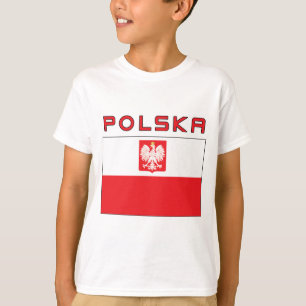 T-shirt Drapeau polonais de faucon avec Polska