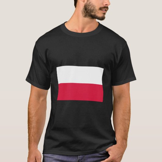 T-shirt drapeau polonais (Pologne) (Devant)
