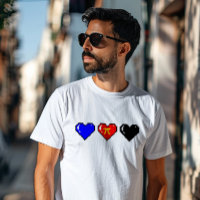 Drapeau Polyamory Coeur Pixel