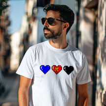 Drapeau Polyamory Coeur Pixel