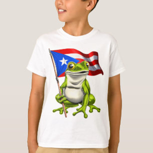 T-shirt Drapeau Porto Rico Coqui Frog