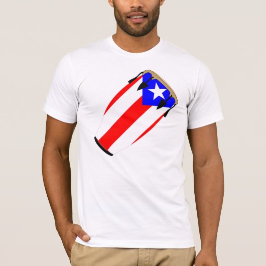 T-shirt Drapeau Porto Rico de Conga (Devant)