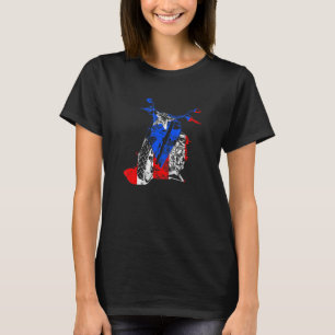 T-shirt Drapeau Porto Rico de moto Boricua Hommes femmes