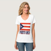 T-shirt Drapeau Porto Rico et Porto Rico (Devant entier)