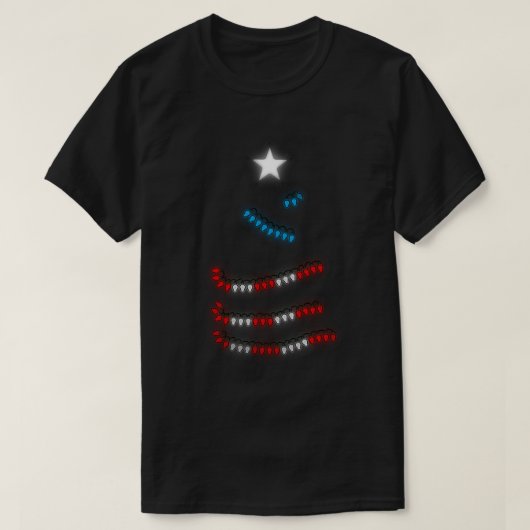 T-shirt Drapeau Porto Rico Lumières de Noël I Navidad Bori (Design devant)