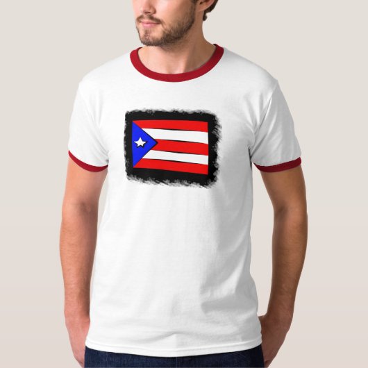 T-shirt Drapeau portoricain (Devant)