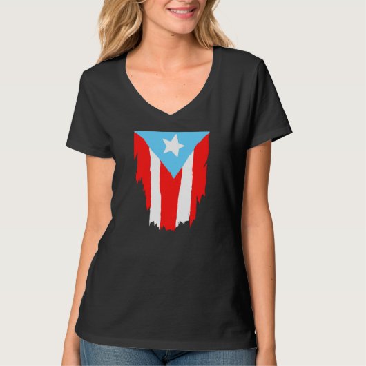 T-shirt Drapeau portoricain (Devant)