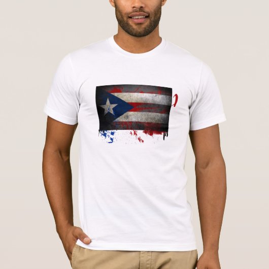 T-shirt Drapeau portoricain (Devant)