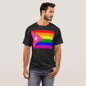 T-shirt Drapeau portoricain de gay pride (Devant entier)