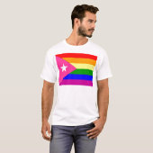 T-shirt Drapeau portoricain de gay pride (Devant entier)