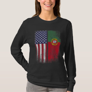 T-shirt Drapeau portugais américain Portugal Usa
