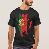 T-shirt Drapeau portugais de Happy Cat Portugal (Devant)