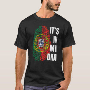 T-shirt Drapeau portugais Dna Empreinte d'empreintes digit