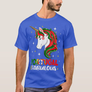 T-shirt Drapeau portugais Portugal Drapeau Unicorne Femmes