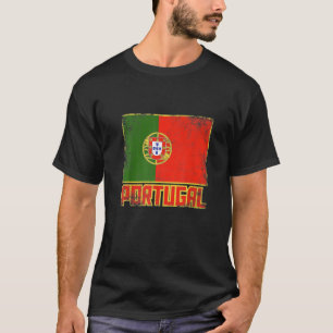 T-shirt Drapeau Portugal Vintage Rétro Pays Fierté Portuga
