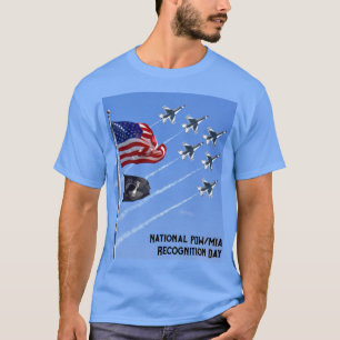 T-shirt Drapeau POW MIA, Drapeau USA & Thunderbirds