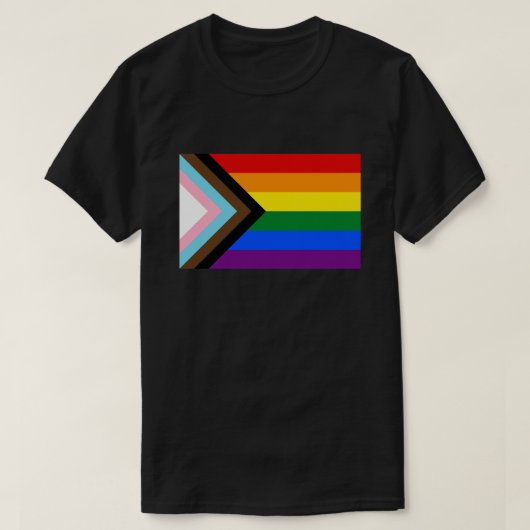 T-shirt Drapeau Progress Pride LGBTQ+ (Design devant)