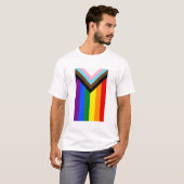 T-shirt Drapeau Progress Pride LGBTQ+ (Devant entier)