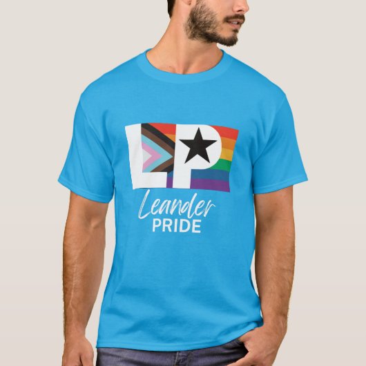 T-shirt Drapeau progressif Leander PRIDE (Devant)